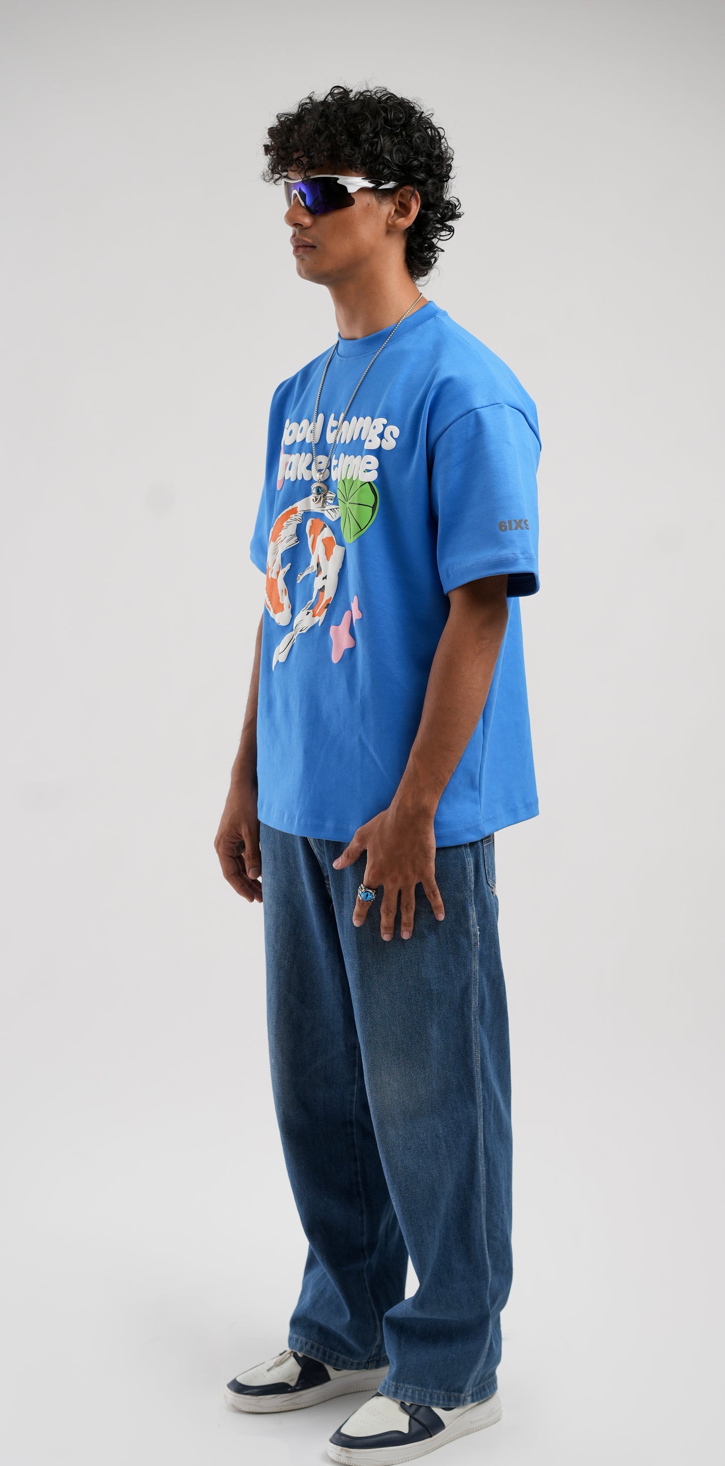 Good Things Take Time Blue Tshirt