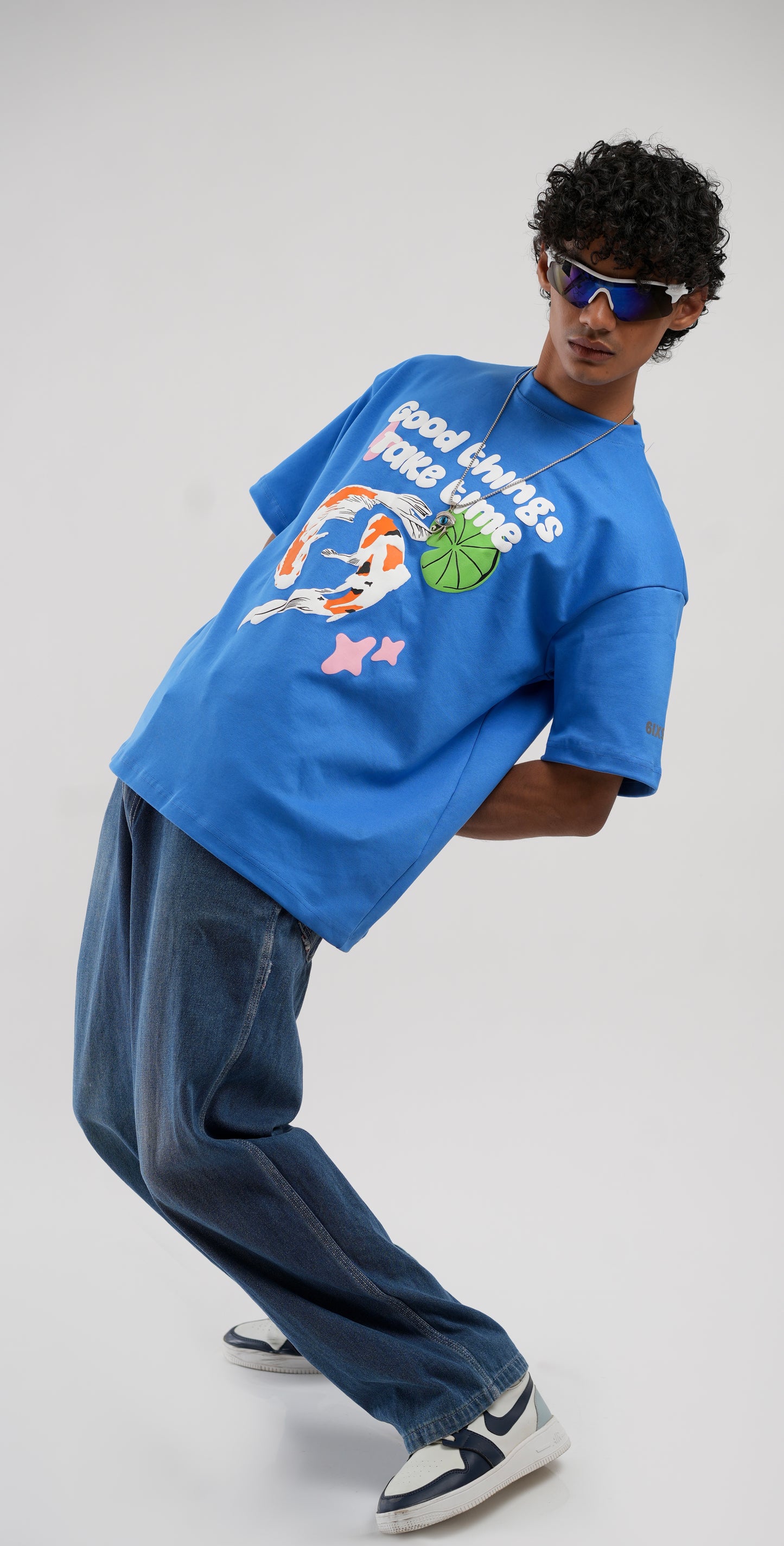 Good Things Take Time Blue Tshirt