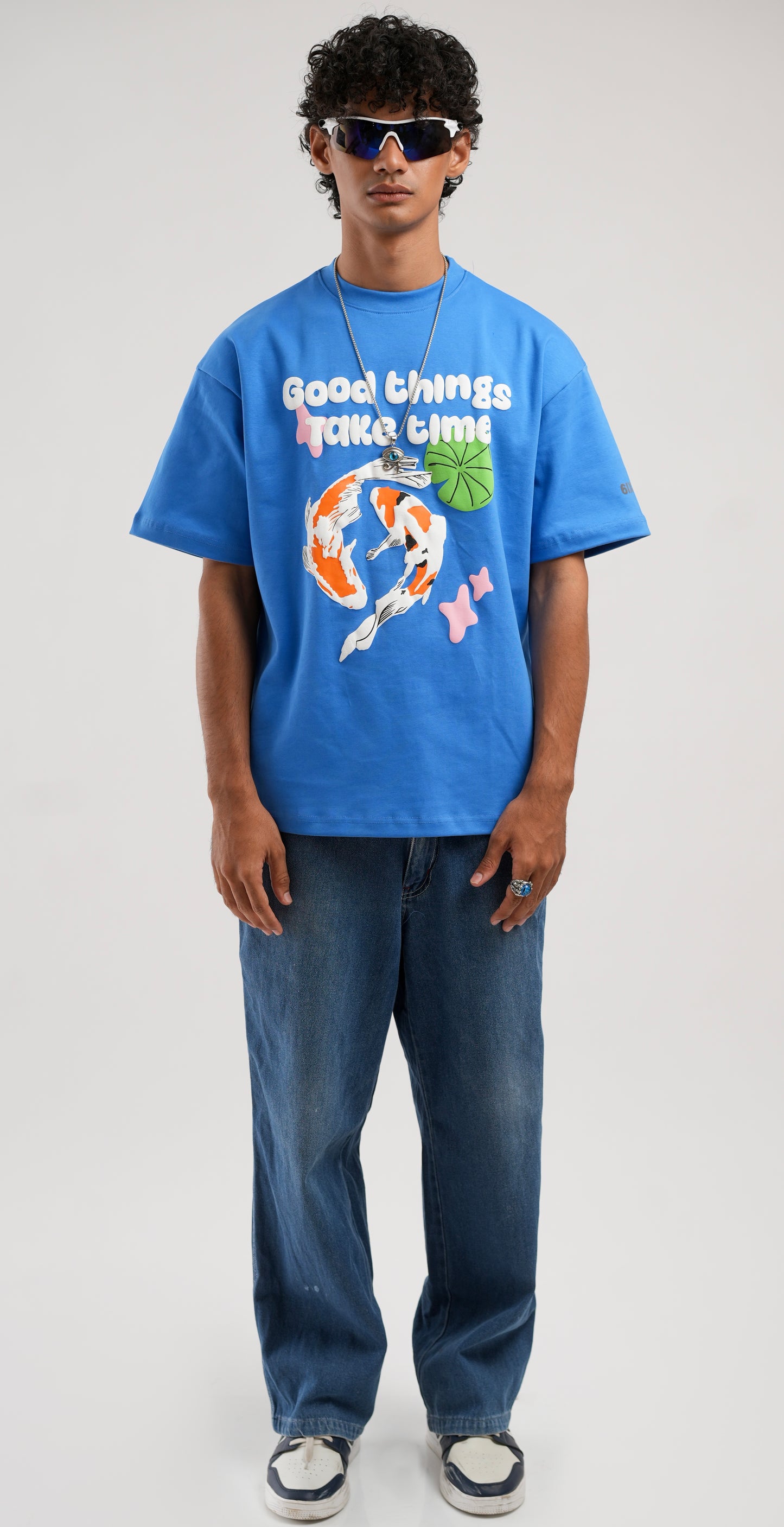 Good Things Take Time Blue Tshirt